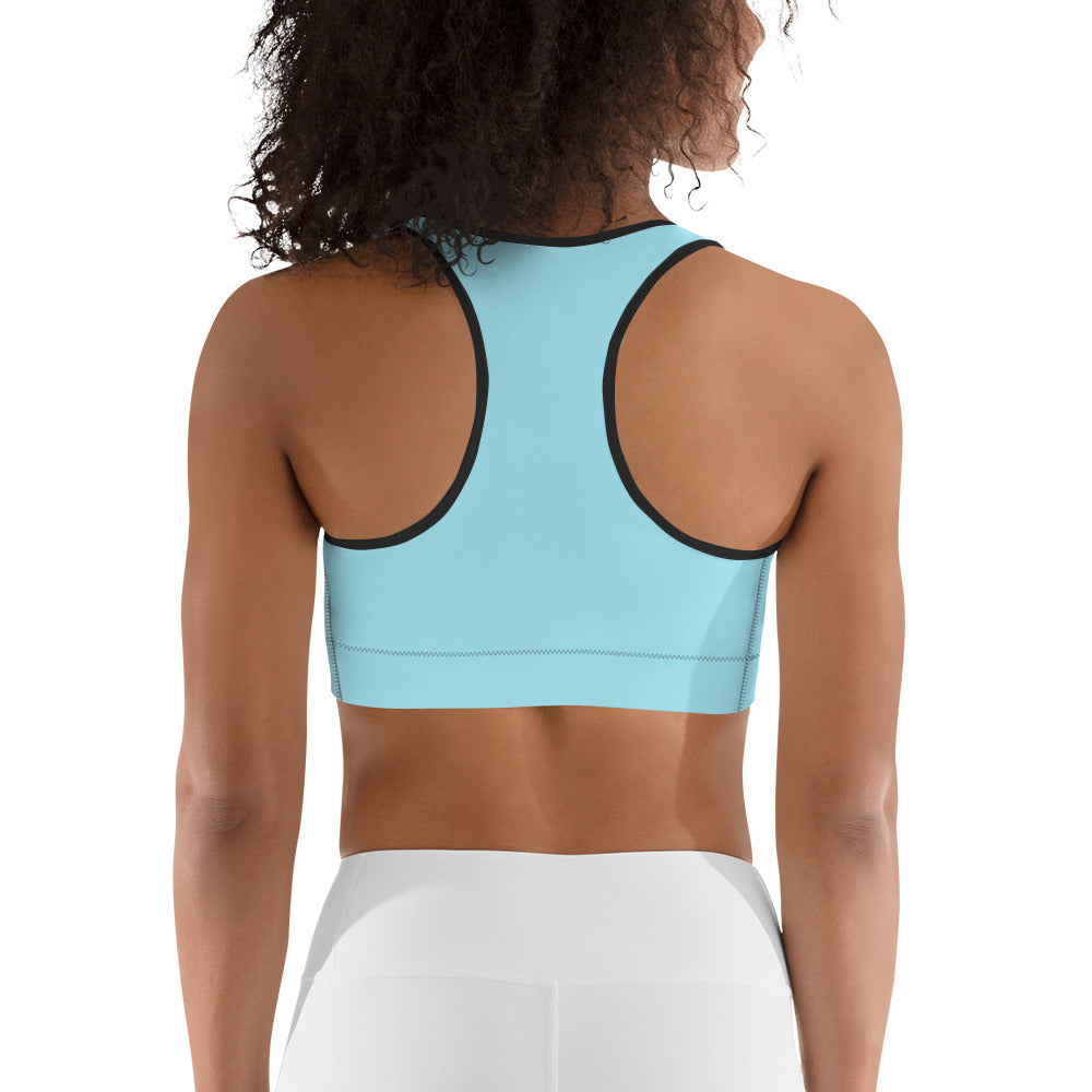 Crown Logo Sports Bra (Blue)