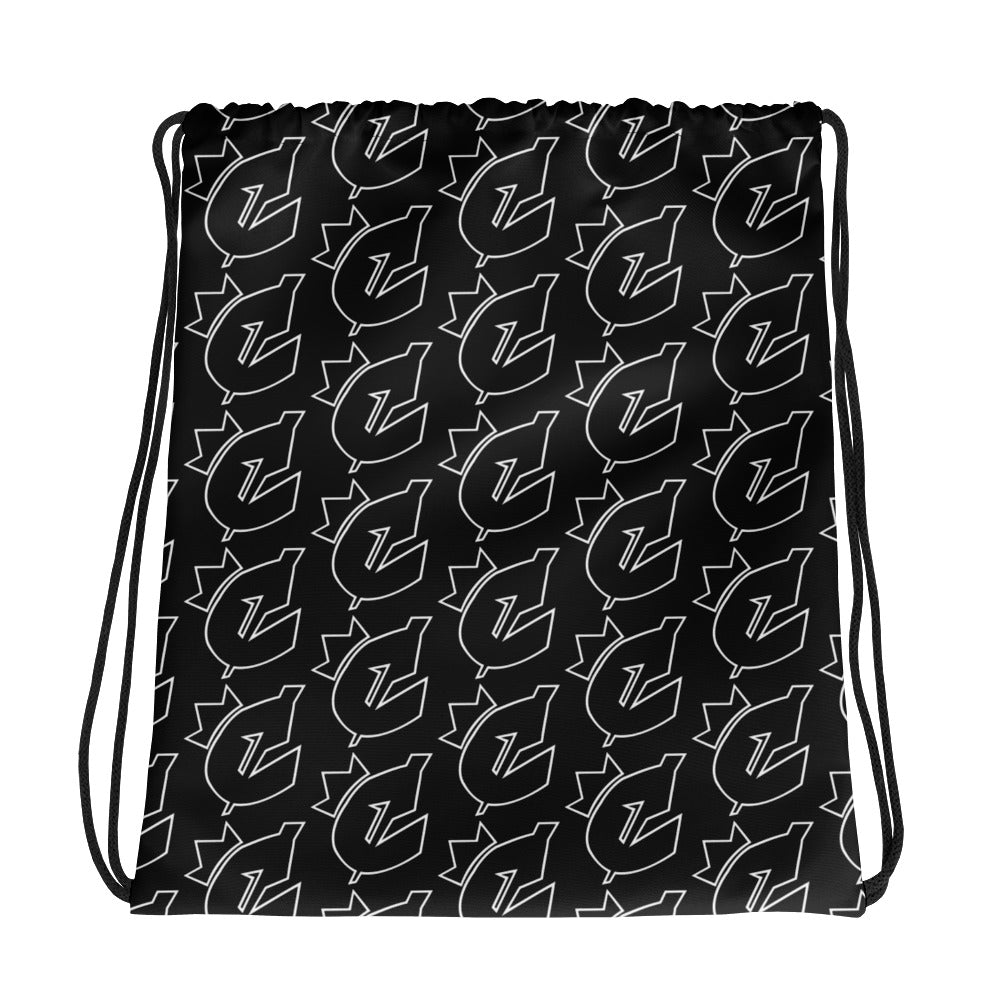 Crown Logo Monogram Drawstring Bag