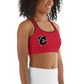 Crown Logo Sports Bra (Red)