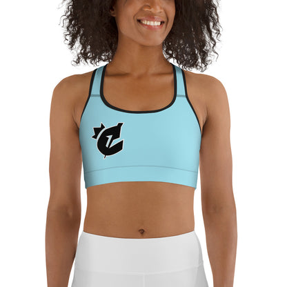 Crown Logo Sports Bra (Blue)