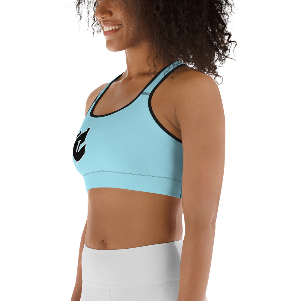 Crown Logo Sports Bra (Blue)